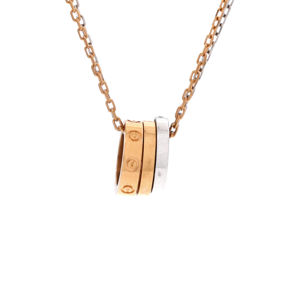 Cartier Love 3 Ring Pendant Necklace